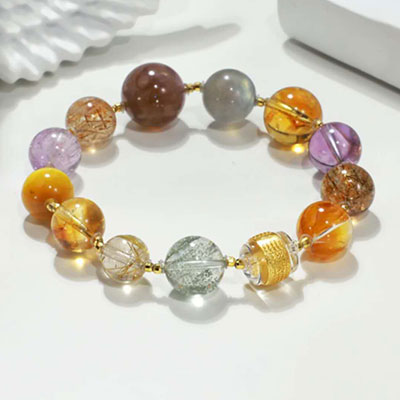 Multi-Gem Crystal Bracelet