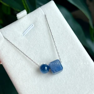 Raw Kyanite Sterling Silver Necklace