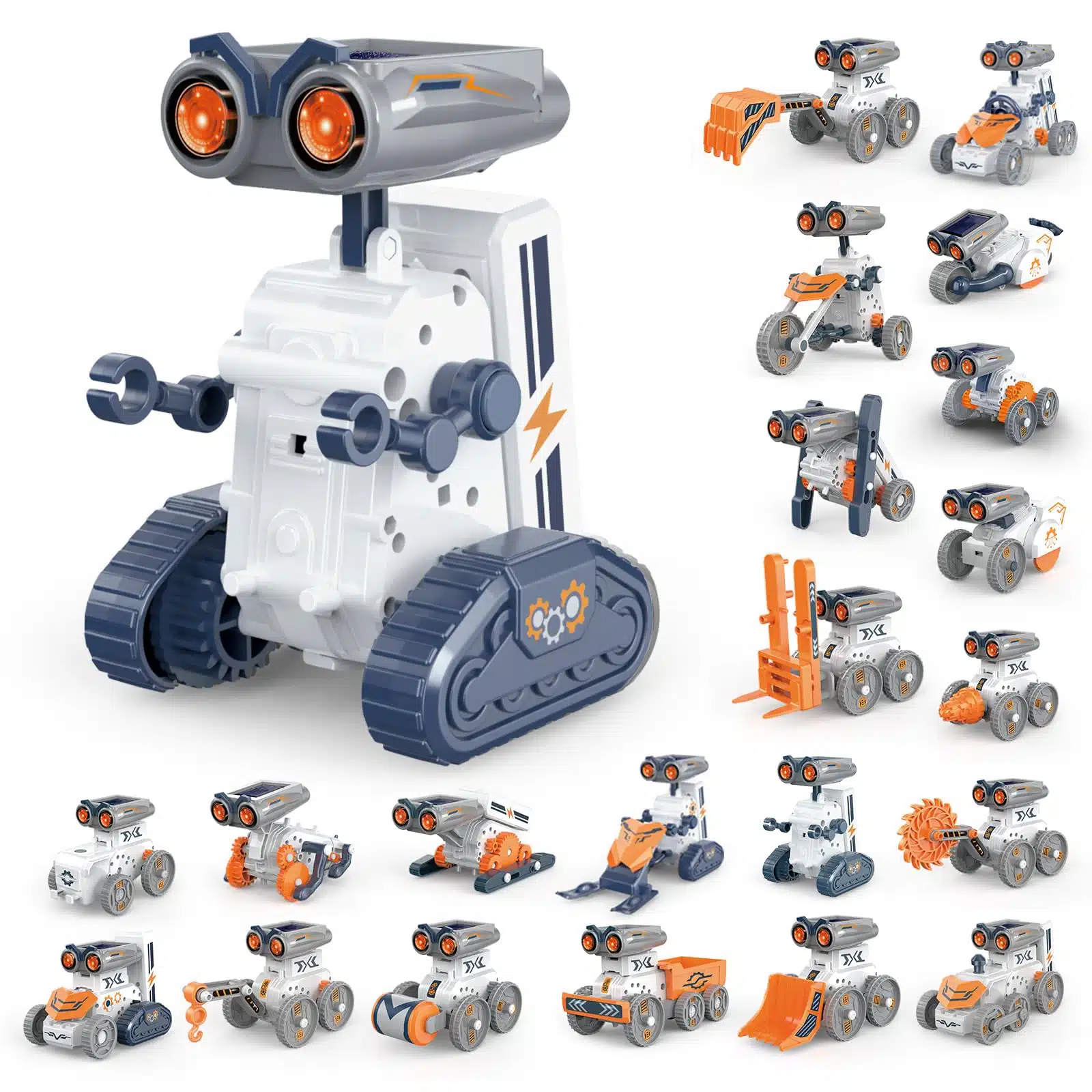 21 In-1 Solar Robot Building STEM Toy Educational Toy Battery Solar Powered STEM Building Toy Set with 210 Pieces - Image 2