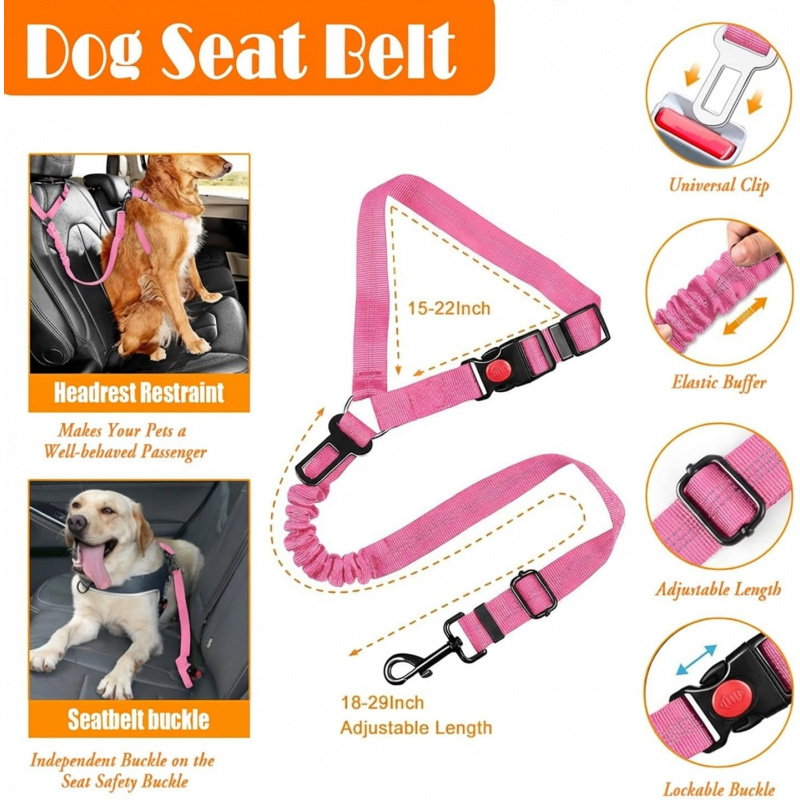 No Pull Dog Harness, Collar & Leash Set| Includes Dog Seat Belt - Image 2