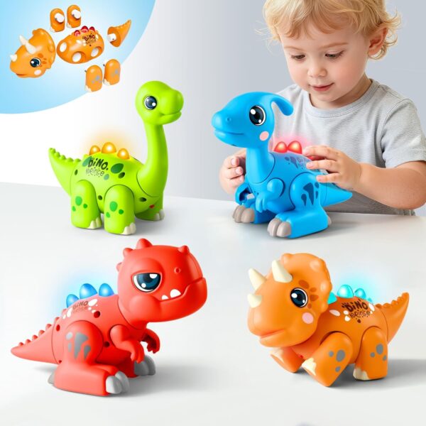 Creative STEM Learning Toddler Easy Assembly Light Roars Sound Educational Take Apart Dinosaur Toy - Image 2