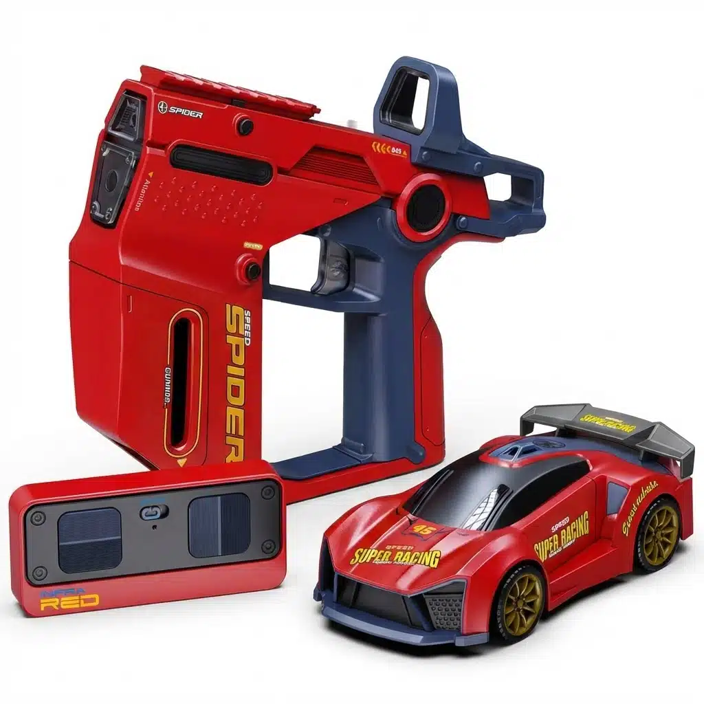 Innovative 2.4G Sensor Chase Game Dual Remotes Ejection Launcher Parent Child Interactive Battle RC Car Set - Image 2