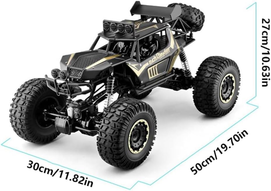 2.4G 50cm 1:8 Scale 4WD High Speed Metal Remote Control Monster Truck Crawler Car Toy - Image 10