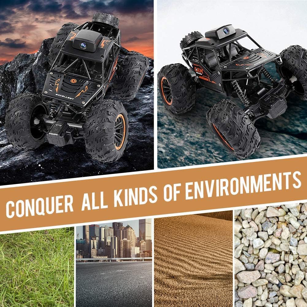 1:18 2.4G Alloy RC Car With HD 720P WIFI FPV Camera Machine Stunt SUV Climbing Toy - Image 8