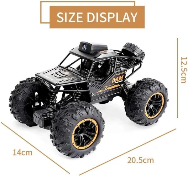 1:18 2.4G Alloy RC Car With HD 720P WIFI FPV Camera Machine Stunt SUV Climbing Toy - Image 12