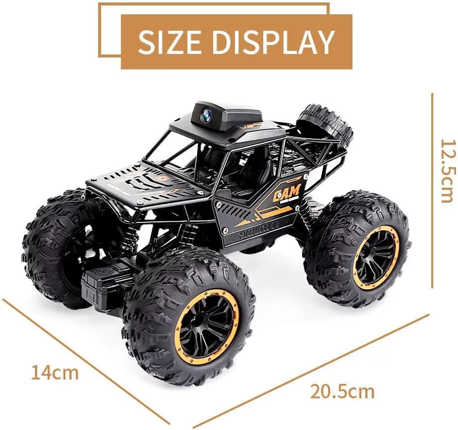 1:18 2.4G Alloy RC Car With HD 720P WIFI FPV Camera Machine Stunt SUV Climbing Toy - Image 11