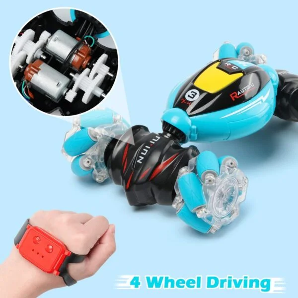 Toy Manufacturer China 2.4G Hand Watch Hobby Grade Gesture Sensing Drift Twister Stunt Remote Control Car Rc Cars - Image 6