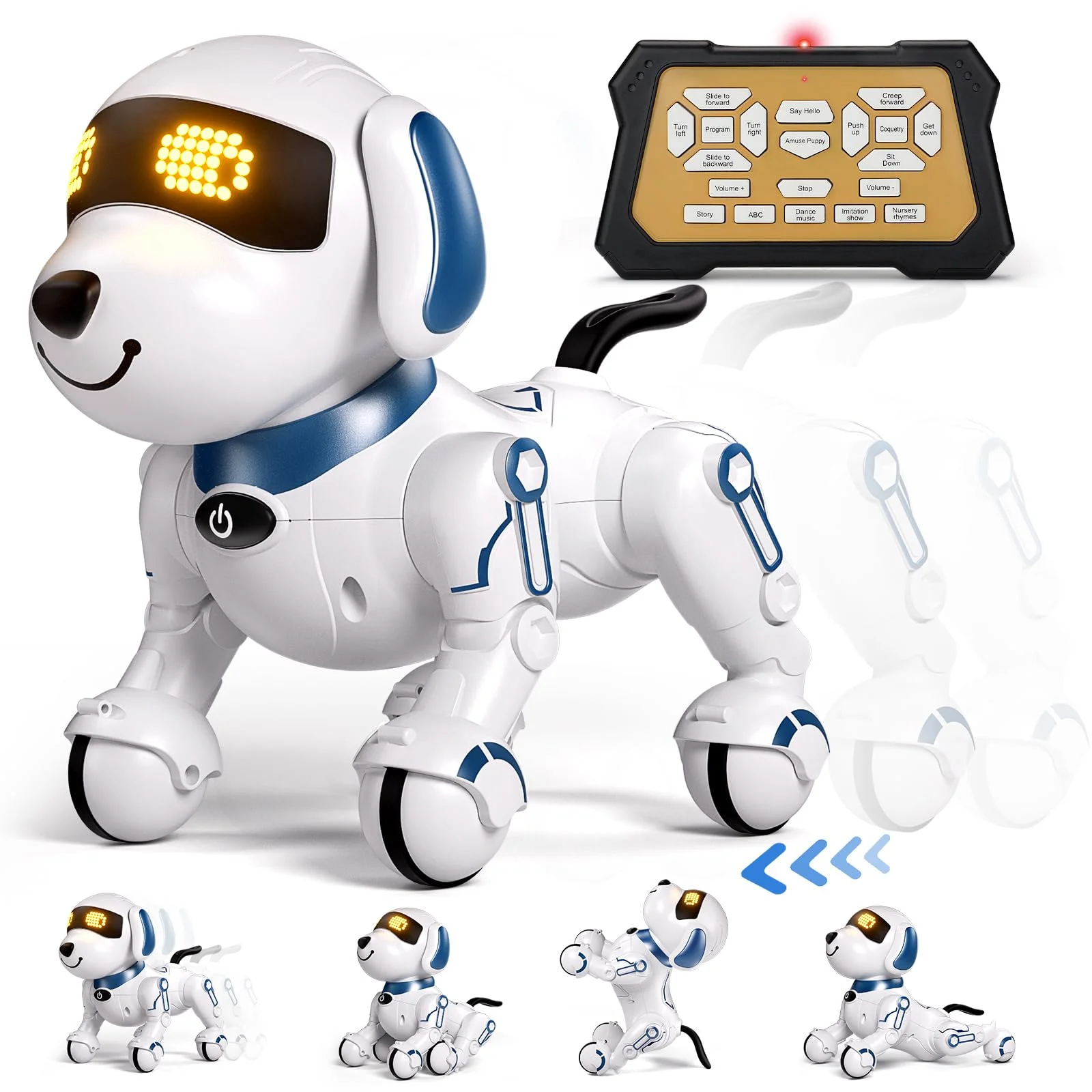 Toy Manufacturer China 2024 Remote Control Dog Toy Smart 360 Rolling-ove Smart Programmable Intelligent Walking Dancing Rc Robot Dog - Image 2