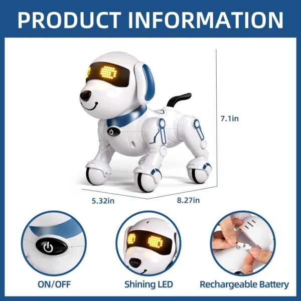 Toy Manufacturer China 2024 Remote Control Dog Toy Smart 360 Rolling-ove Smart Programmable Intelligent Walking Dancing Rc Robot Dog - Image 6