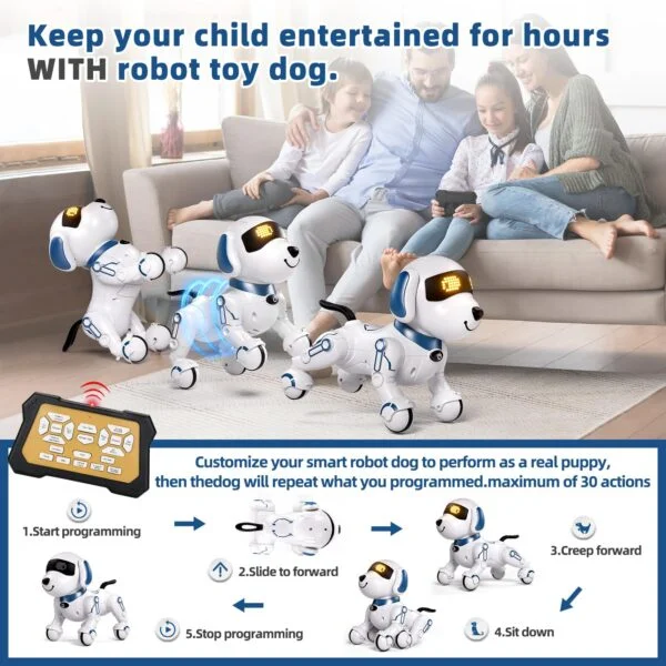 Toy Manufacturer China 2024 Remote Control Dog Toy Smart 360 Rolling-ove Smart Programmable Intelligent Walking Dancing Rc Robot Dog - Image 9