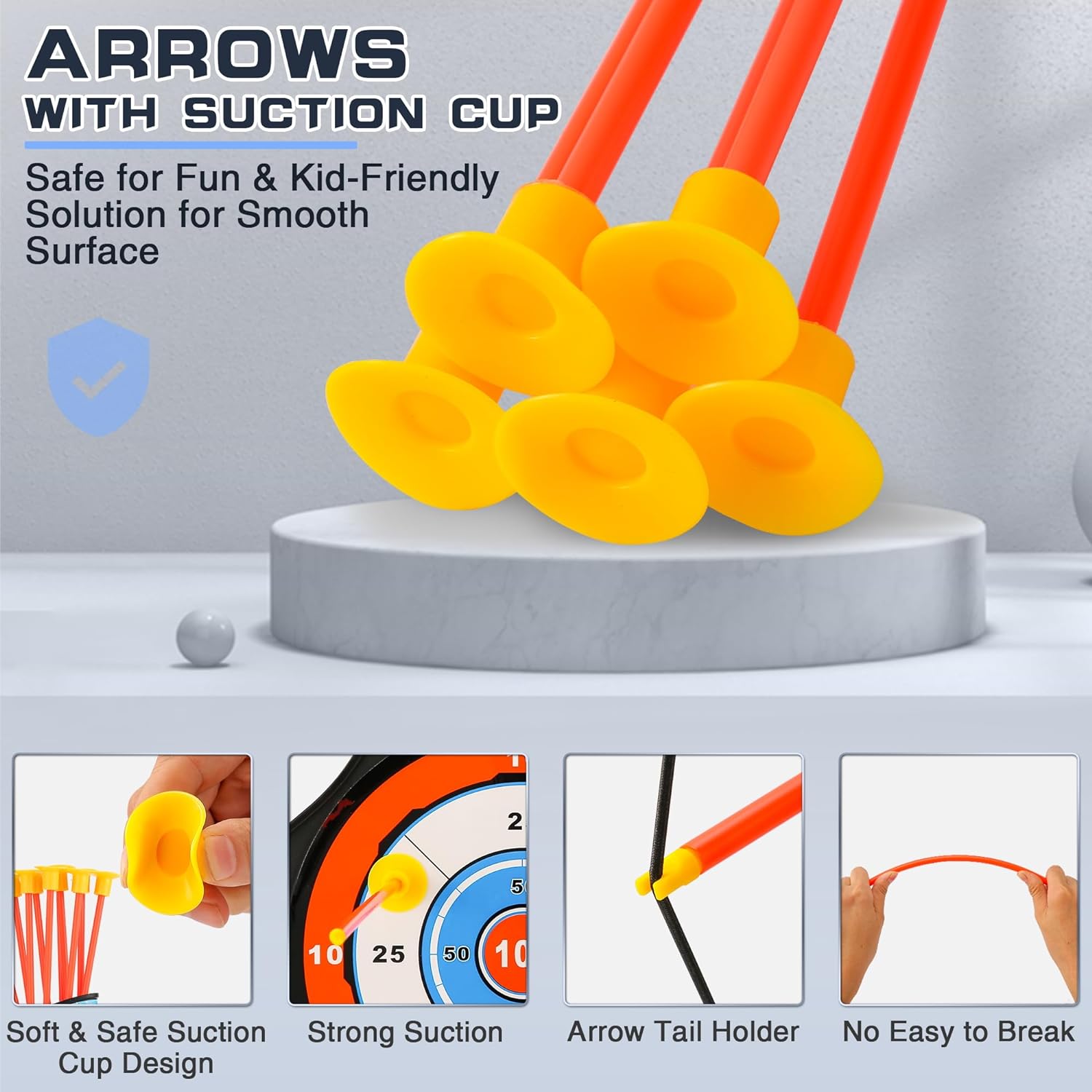 Toy Supplier China Kids Outdoor Toys Bow and Arrow Toy 2-Pack LED Light Up Archery Set with 20 Suction Cup Arrows and Standing Target - Image 7