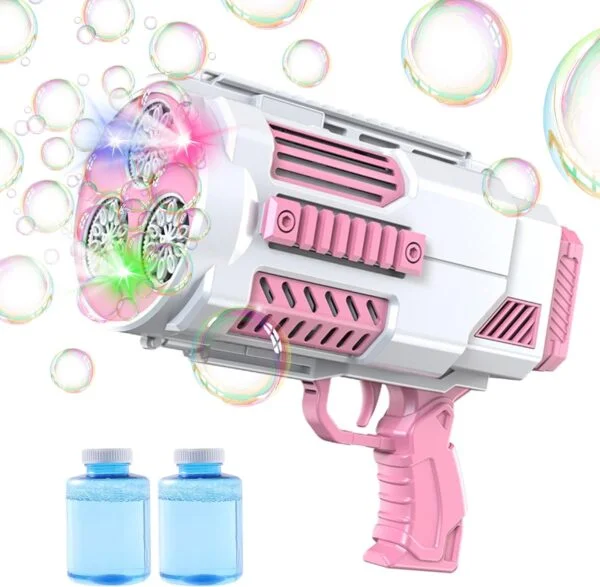 Custom Toy Manufacturer Cheap Children Toys 2024 Automatic Bazzoka Bubble Blaster Gun Rocket Bazooka Bubble Gun for Girls - Image 3