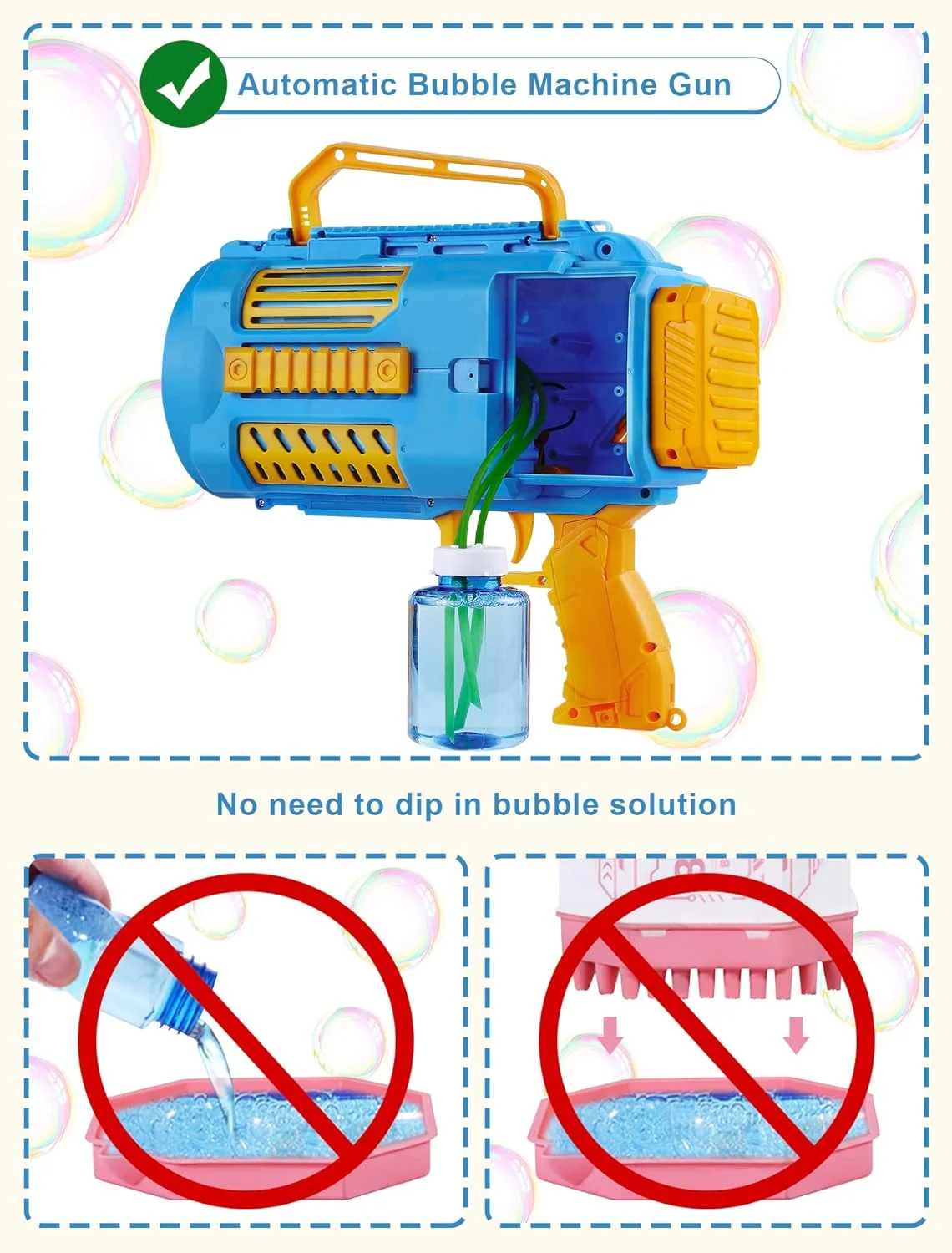 Custom Toy Manufacturer Cheap Children Toys 2024 Automatic Bazzoka Bubble Blaster Gun Rocket Bazooka Bubble Gun for Girls - Image 11