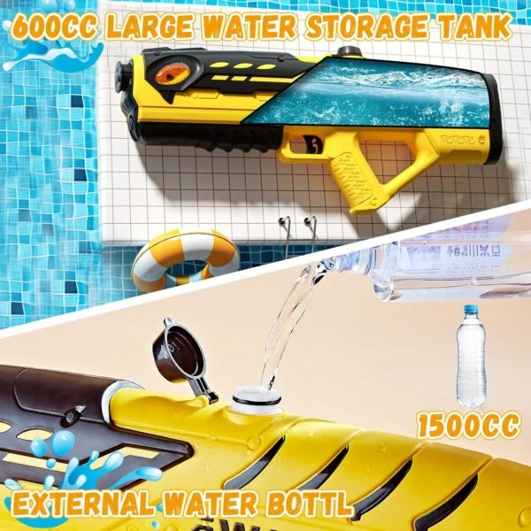 Wholesale Toy Supplier Automatic Water Squirt Guns Light Up to 39 Ft Range Automatic Electric Water Gun Toy for Adult - Image 11