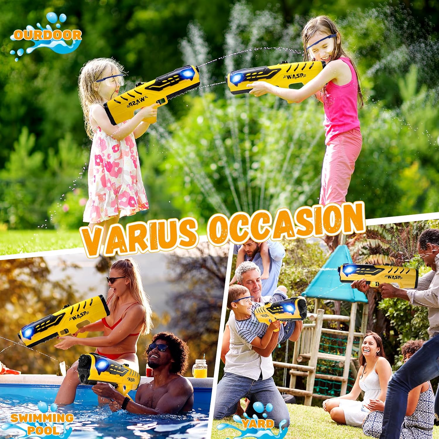 Wholesale Toy Supplier Automatic Water Squirt Guns Light Up to 39 Ft Range Automatic Electric Water Gun Toy for Adult - Image 12