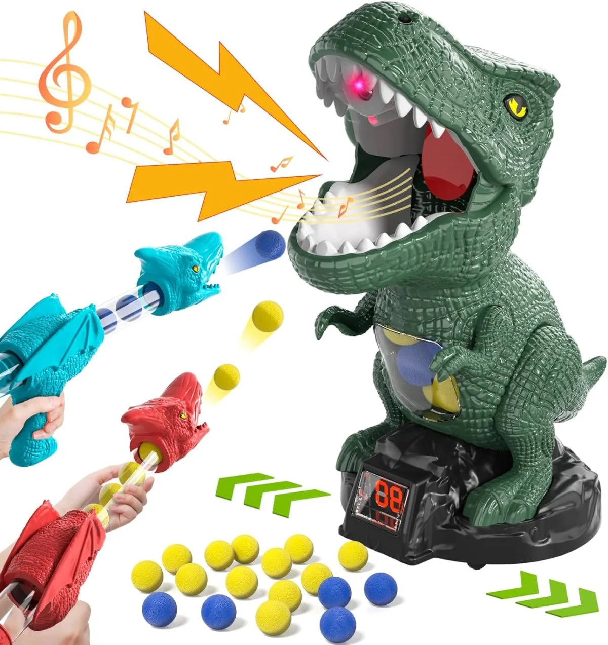 Bulk Toy Orders Children’s Moveable Dinosaur Foam Soft Bullet Gun Dinosaur Shooting Game Toys for Kids - Image 2