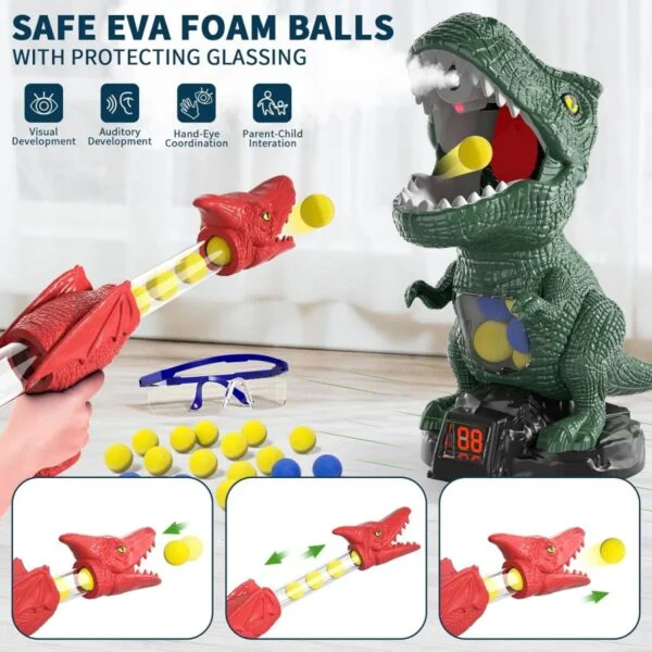 Bulk Toy Orders Children’s Moveable Dinosaur Foam Soft Bullet Gun Dinosaur Shooting Game Toys for Kids - Image 12