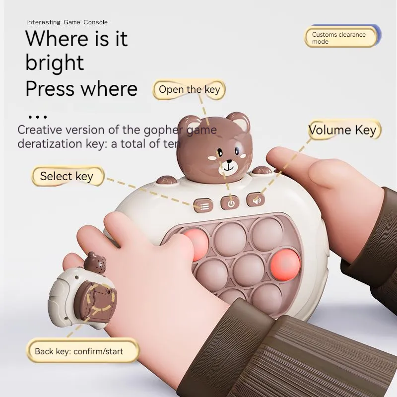 China Toy Factory Decompression 4 Modes Anti Stress Relief Children Handheld Puzzle Memory Light Up Electronic Fast Quick Push Game Pop It Fidget Toy - Image 9