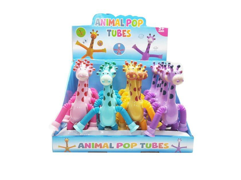 Toy Manufacturer China Toys Giraffe Pop Tubes Sensory Toys Novelty Spring Fidget Toy Stretch Tube Stress Relief Toy for Kid Adult Birthday Gift Party Favors - Image 6
