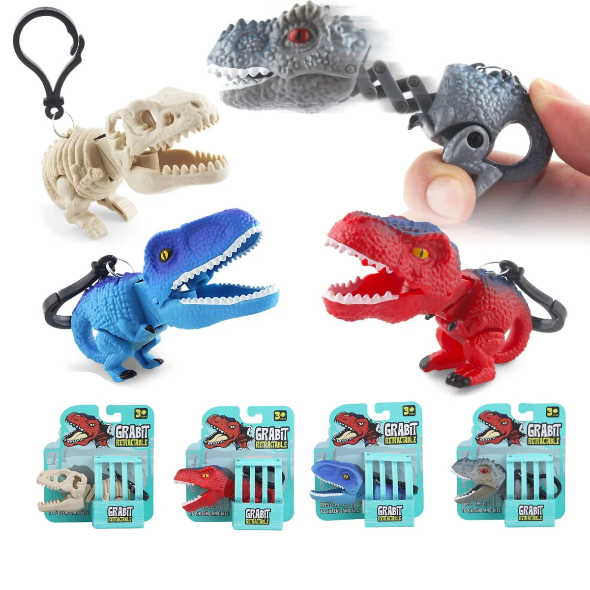 Wholesale Supplier Toy Dino Keychains Dinosaur Grabber Keychain Toy - Image 2