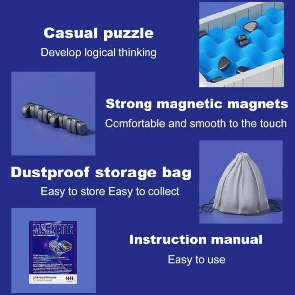 Toy Wholesaler China Portable Magnetic Stone Effect Chess Board Game Travel Professional Chess Game Set Magnetic Chess Game - Image 9
