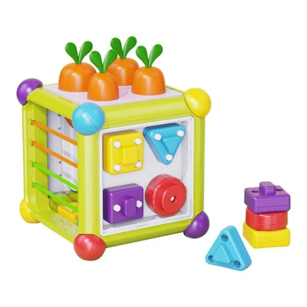 Toy Supply Chain New Baby Early Development Educational Montessori Shape Sorter Colorful Cube Activity Cube Toys - Image 3
