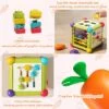 Toy Supply Chain New Baby Early Development Educational Montessori Shape Sorter Colorful Cube Activity Cube Toys - Image 21