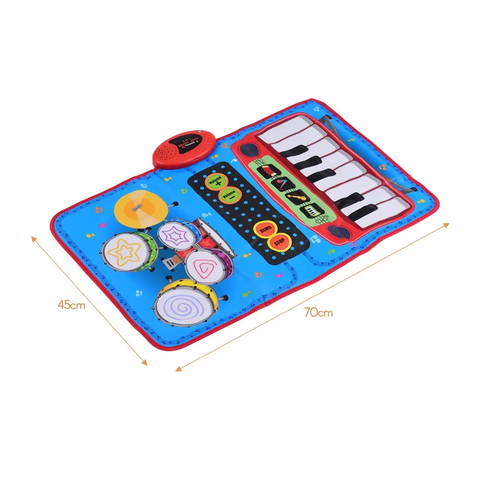 China Toy Distributor Wholesale Educational Kids Interactive Drum Piano Keyboard 2 in 1Baby Musical Play Mat Toys - Image 11