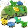 Triceratops Transport Carrier Truck With 4 Pack Small Dino Car Toy Set - Image 19
