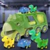 Triceratops Transport Carrier Truck With 4 Pack Small Dino Car Toy Set - Image 22