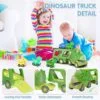 Triceratops Transport Carrier Truck With 4 Pack Small Dino Car Toy Set - Image 23