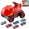 Kids Dinosaur Deformation Catapult Carrier Large Truck Toy With 3 Toy Cars - Image 19