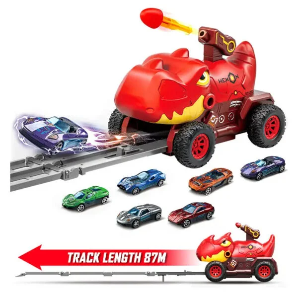 Kids Dinosaur Deformation Catapult Carrier Large Truck Toy With 3 Toy Cars - Image 6