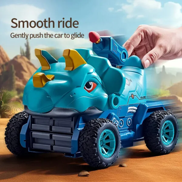 Kids Dinosaur Deformation Catapult Carrier Large Truck Toy With 3 Toy Cars - Image 9