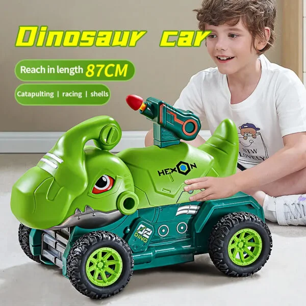 Kids Dinosaur Deformation Catapult Carrier Large Truck Toy With 3 Toy Cars - Image 18