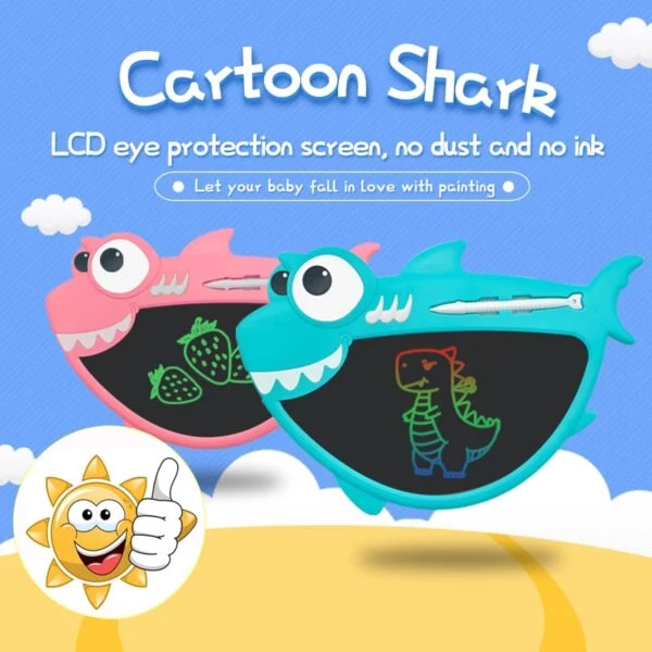 Wholesale 9 Inch Digital Colorful Screen LCD Shark-shaped Drawing Tablet - Image 6