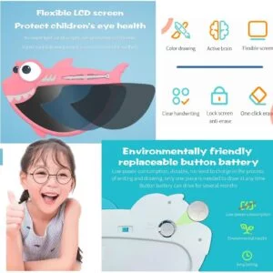 Wholesale 9 Inch Digital Colorful Screen LCD Shark-shaped Drawing Tablet - Image 23