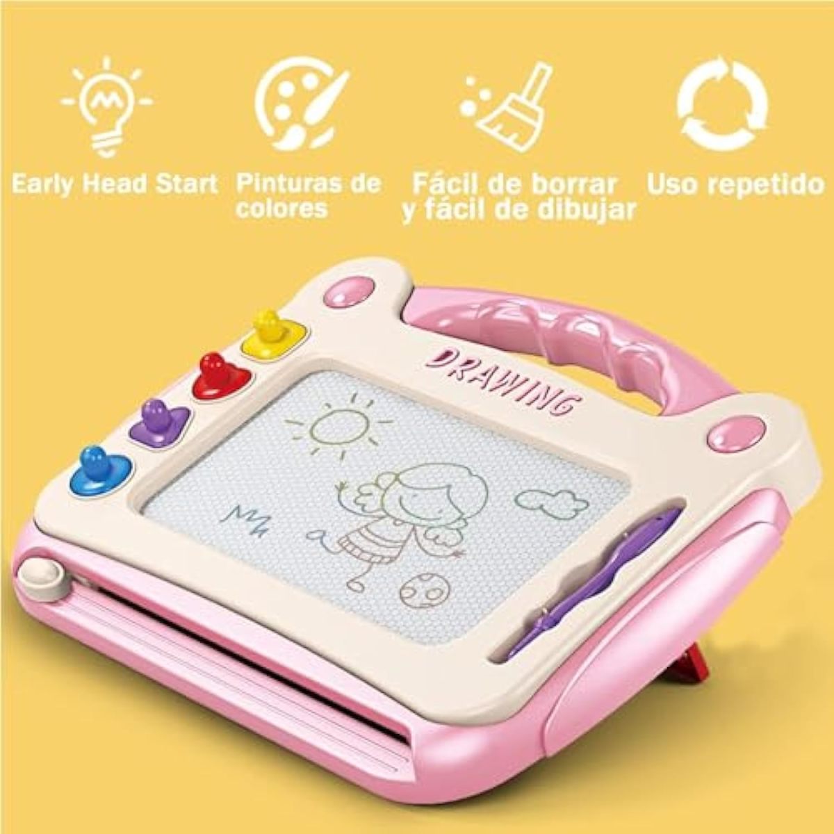 Portable Magnetic Educational Erasable Colorful Learning Drawing Board - Image 4