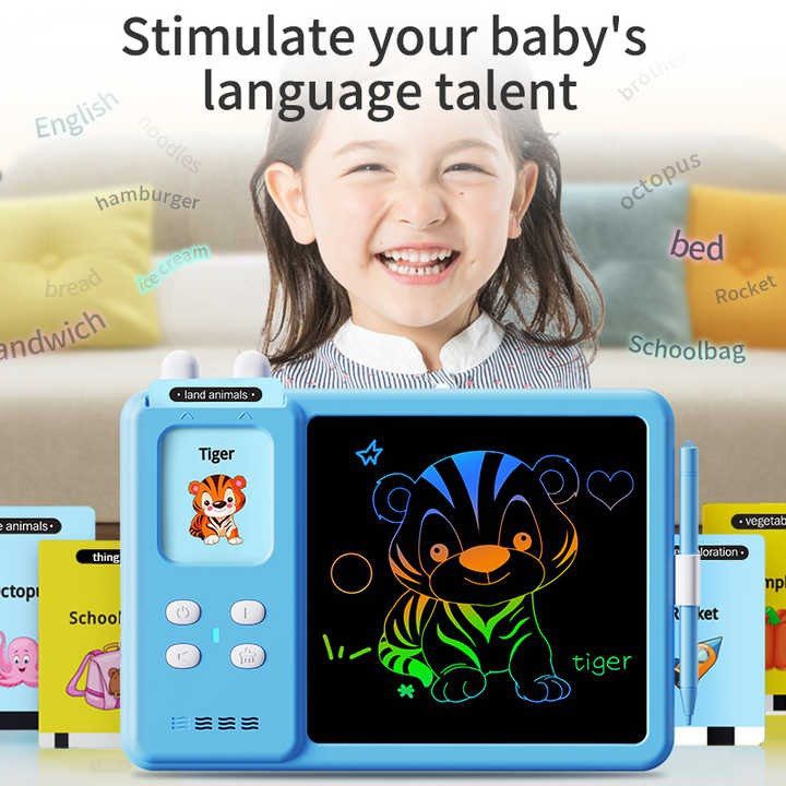 Wholesale 2-in-1 LCD Learning Writing Drawing Tablet With English Talking Flash Cards - Image 13