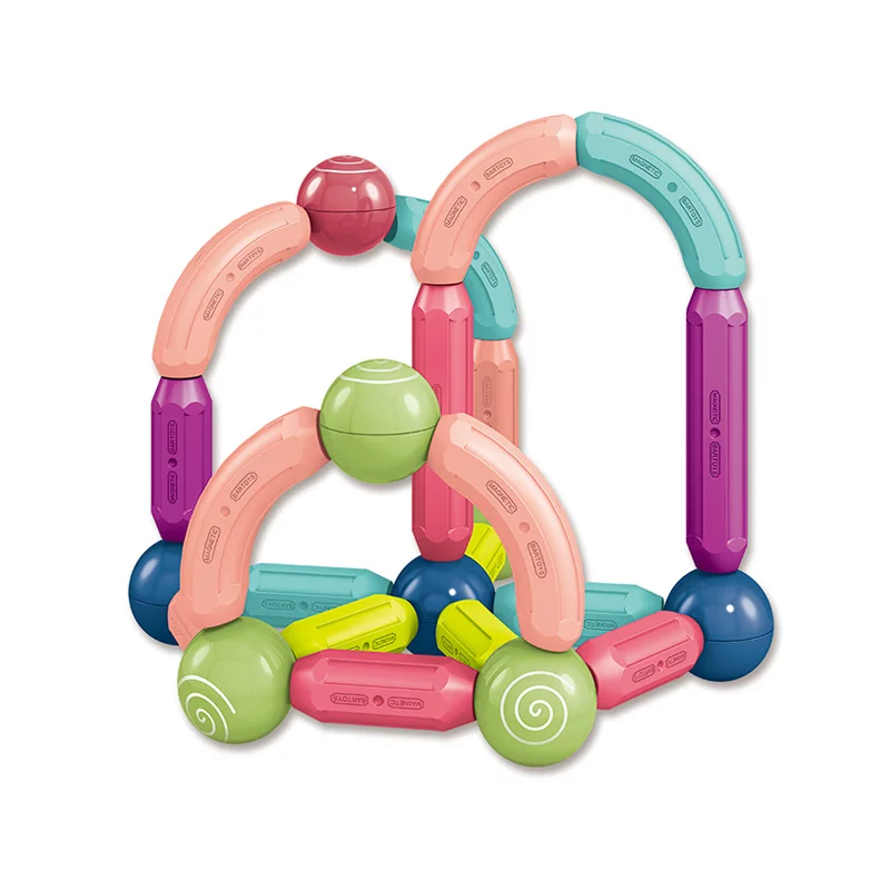 Toy Manufacturer China Negotiation Toy Supplier toys STEM toys kids educational magnetic building block toy sticks 26pcs - Image 2
