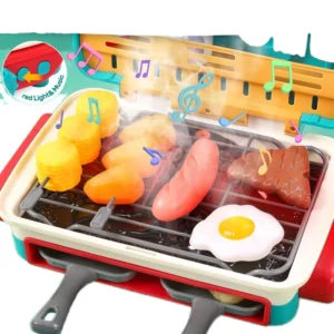 Global Toy Supplier Kitchen Toys Barbecue Grill Kitchen Cooking BBQ Pretend Play Set Toy Color Changing Play Food Dishes Home Appliance Toys - Image 24