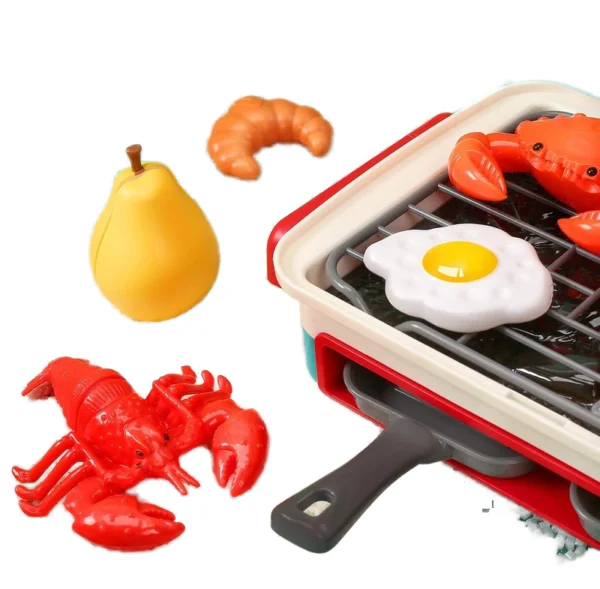 Global Toy Supplier Kitchen Toys Barbecue Grill Kitchen Cooking BBQ Pretend Play Set Toy Color Changing Play Food Dishes Home Appliance Toys - Image 18
