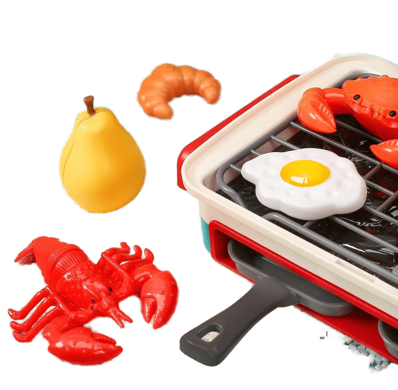 Global Toy Supplier Kitchen Toys Barbecue Grill Kitchen Cooking BBQ Pretend Play Set Toy Color Changing Play Food Dishes Home Appliance Toys - Image 16