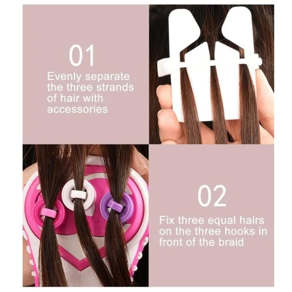 B2B Toy Supplier Kids Bling Bling Hair Dresser Salon Toy Automatic Hair Braider Machine Toy for Girls - Image 12