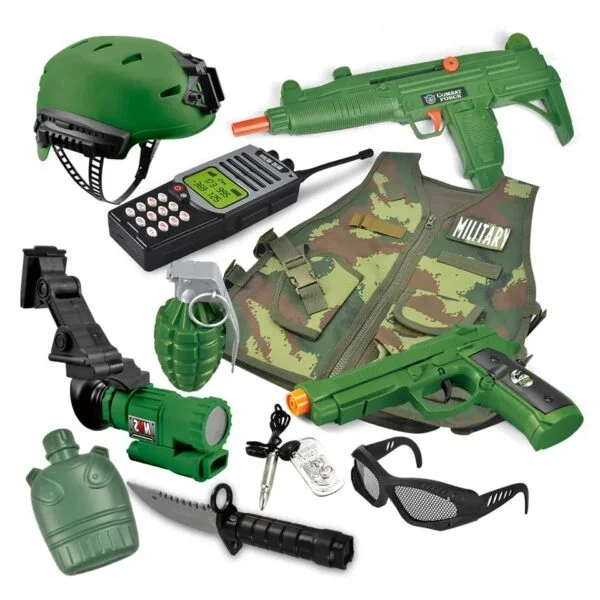 Export-Ready Toy Supplier Pretend Play Preschool Military Toys Set Army Play Set Pretend Play Toys Soldier Kids Army Costume - Image 3