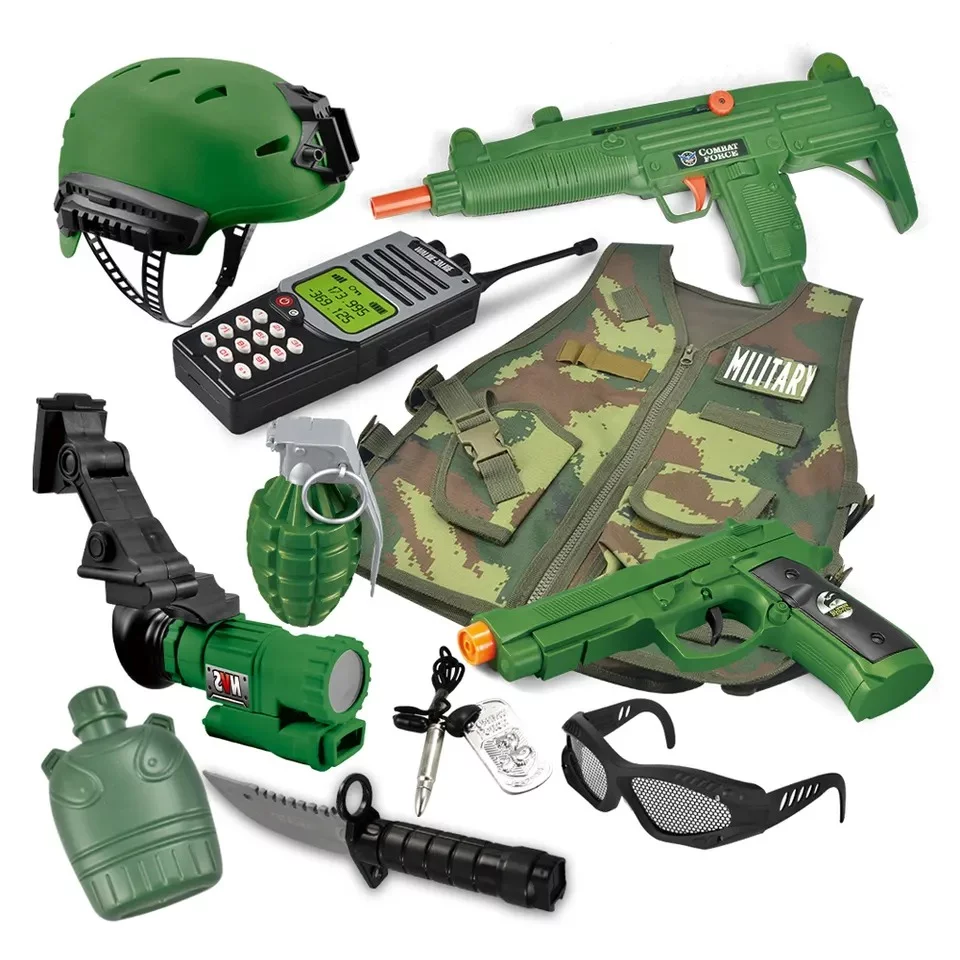 Export-Ready Toy Supplier Pretend Play Preschool Military Toys Set Army Play Set Pretend Play Toys Soldier Kids Army Costume - Image 2