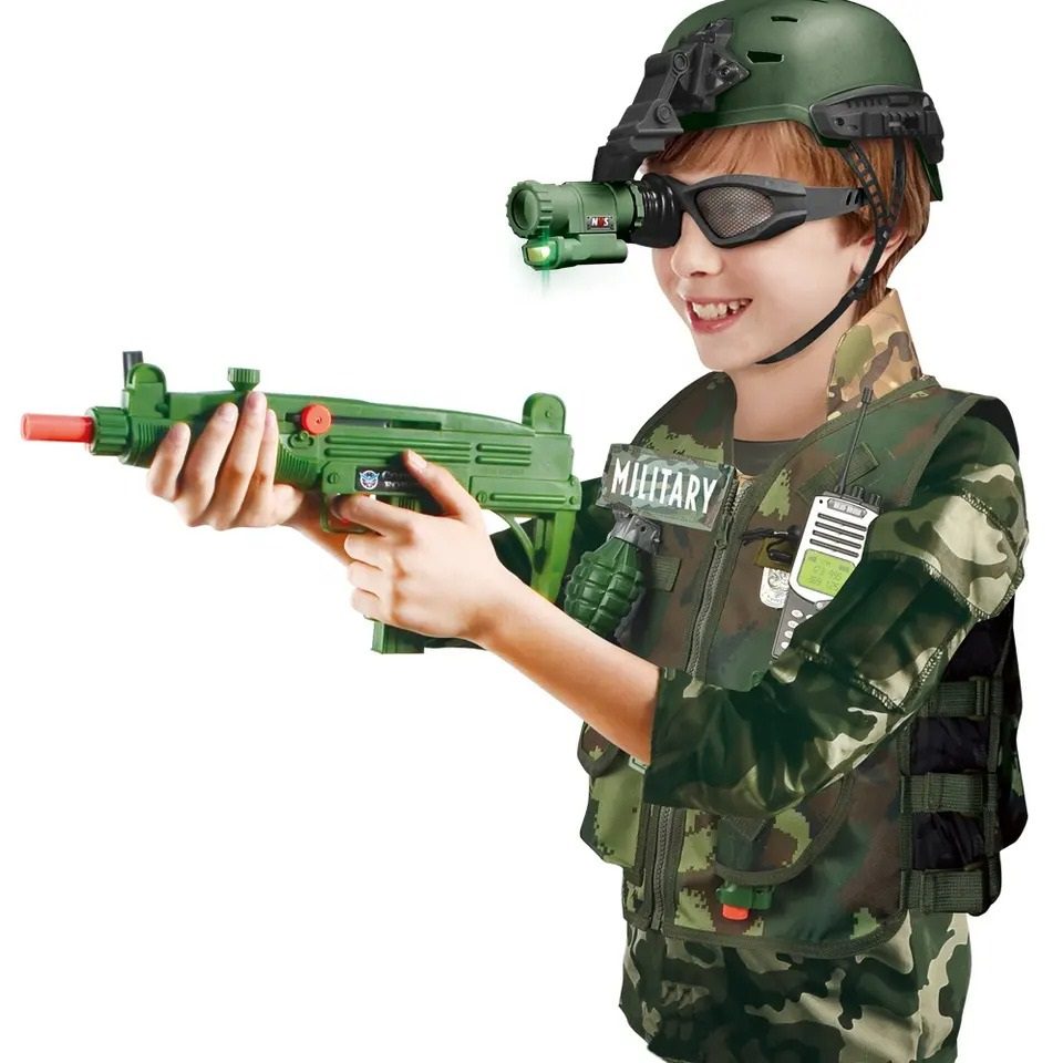 Export-Ready Toy Supplier Pretend Play Preschool Military Toys Set Army Play Set Pretend Play Toys Soldier Kids Army Costume - Image 16