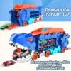 ASTM F963 Certified 3-in-1 Dinosaur Storage Truck Diecast Toy Swallowing Metal Car Transform Into Stomping T-Rex with Friction Toy Vehicle - Image 21