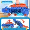 ASTM F963 Certified 3-in-1 Dinosaur Storage Truck Diecast Toy Swallowing Metal Car Transform Into Stomping T-Rex with Friction Toy Vehicle - Image 24