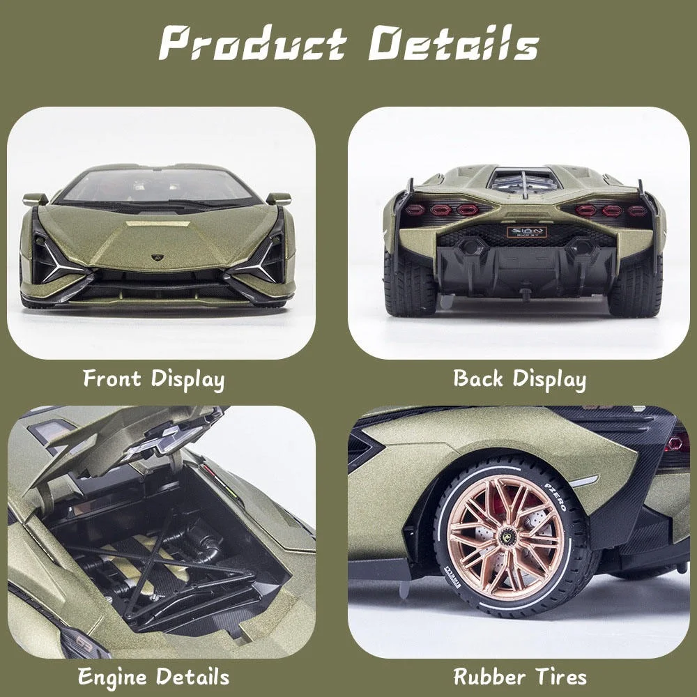 High-Quality Toys Supplier Assurance Toys Customization Vehicles Lambor Toy 1:18 Alloy Metal Diecast Model Car - Image 15